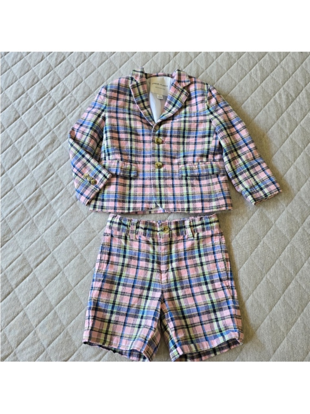 Janie and Jack Boys Blazer and Shorts Set Size 4